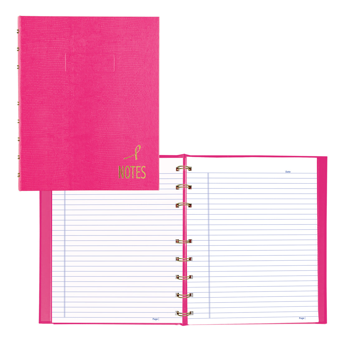 Pink Ribbon/NotePro Notebook#colour_bright-pink