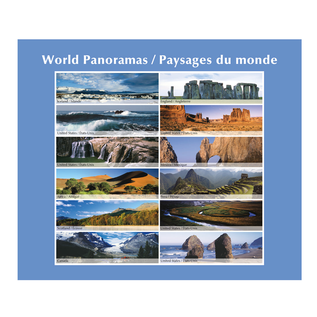 Imagine Collection Wall Calendar 2024, Bilingual, World panoramas
