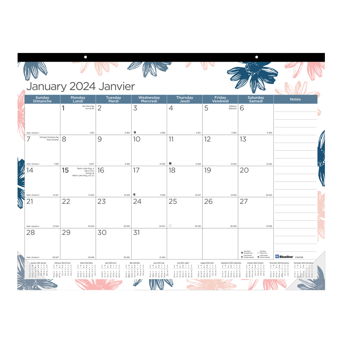 Passion Monthly Desk Pad 2024, Bilingual<br>*2024 Edition now sold out