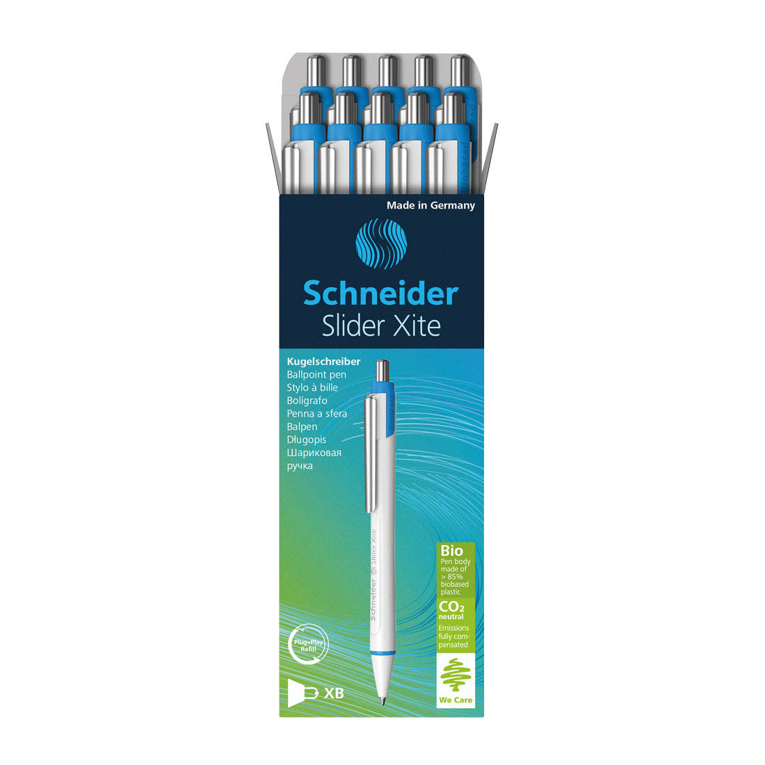 Xite Ballpoint Pens XB, Box of 10#colour_blue