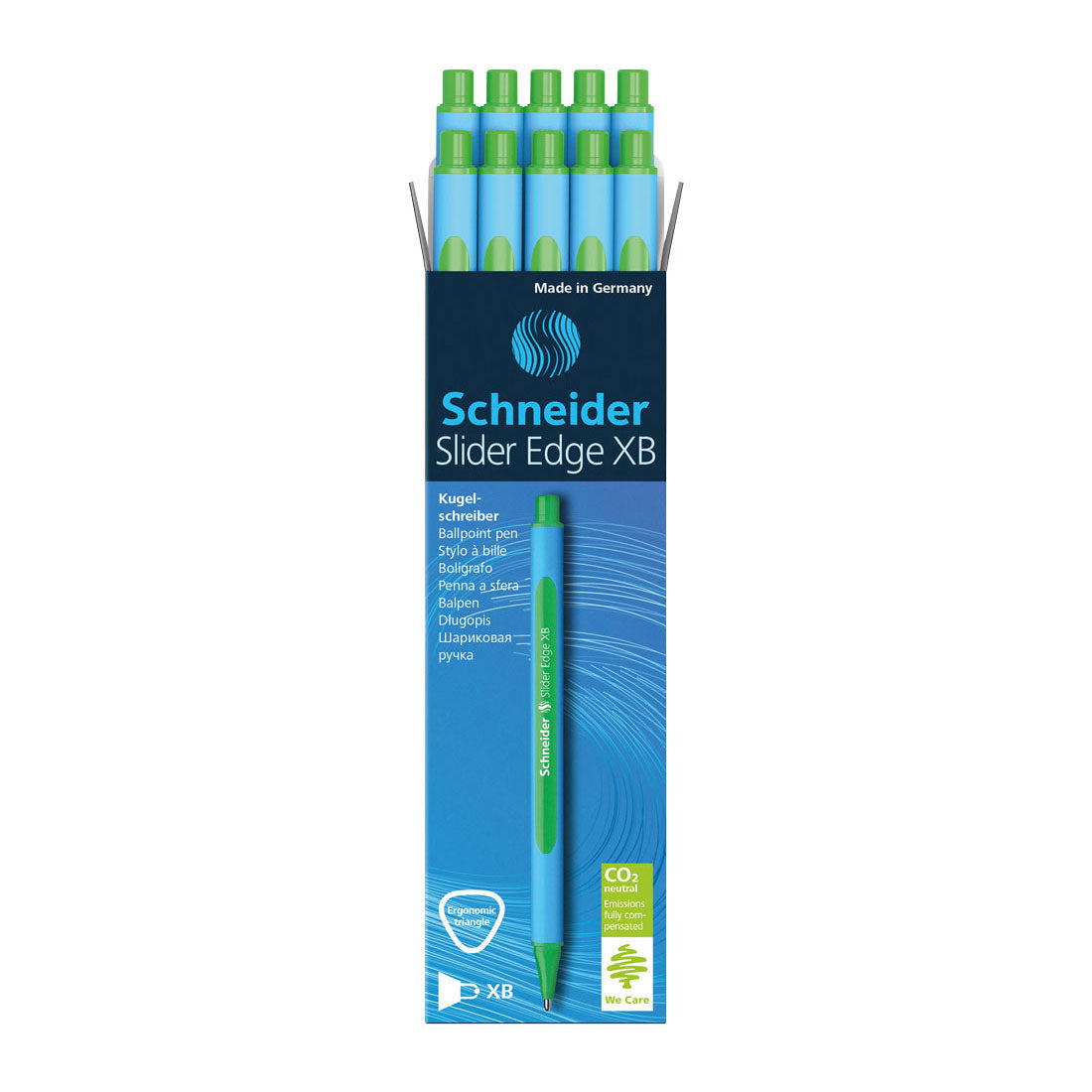 Edge Ballpoint Pens XB, Box of 10#colour_green