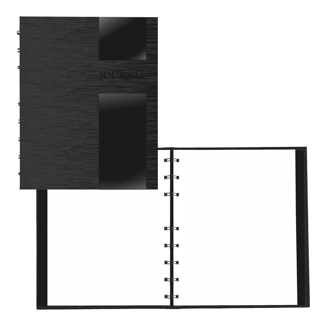 Lux Collection Dotted Journal Black#colour_black
