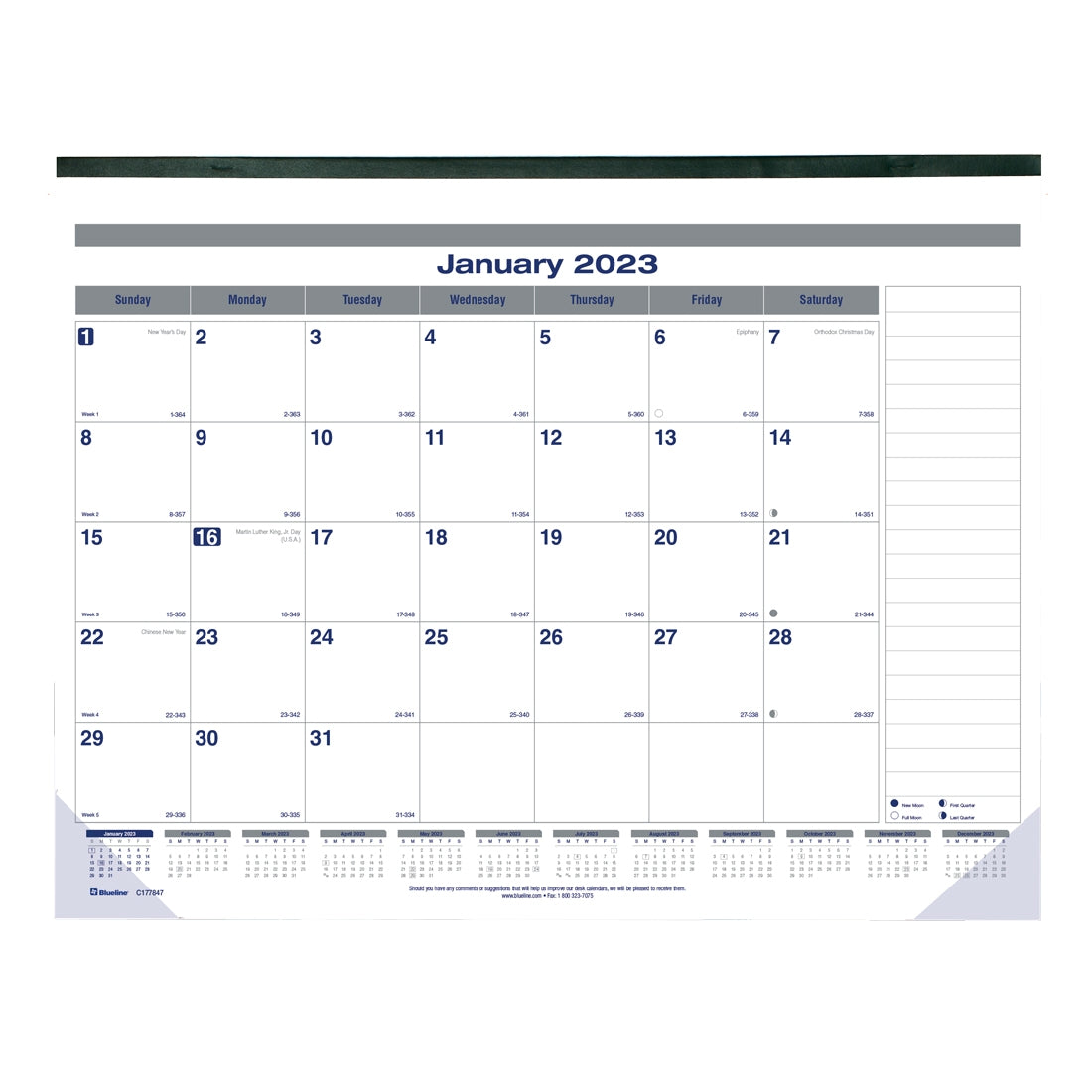Net Zero Carbon™ Monthly Desk Pad 2024, English<br>*2024 Edition now sold out