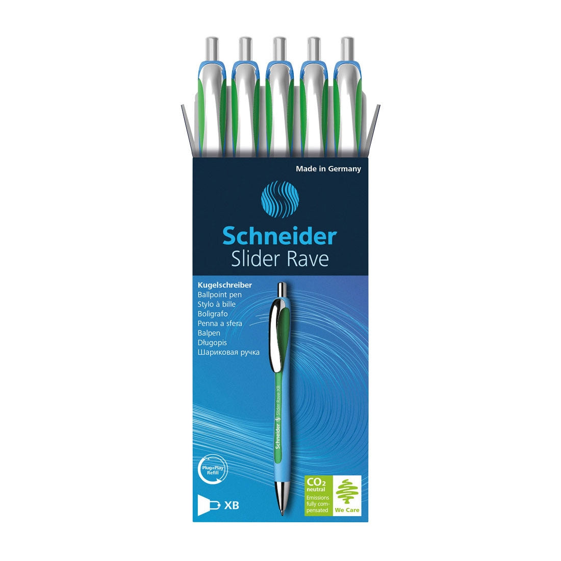 Rave Ballpoint Pens XB, Box of 5 units@colour_green