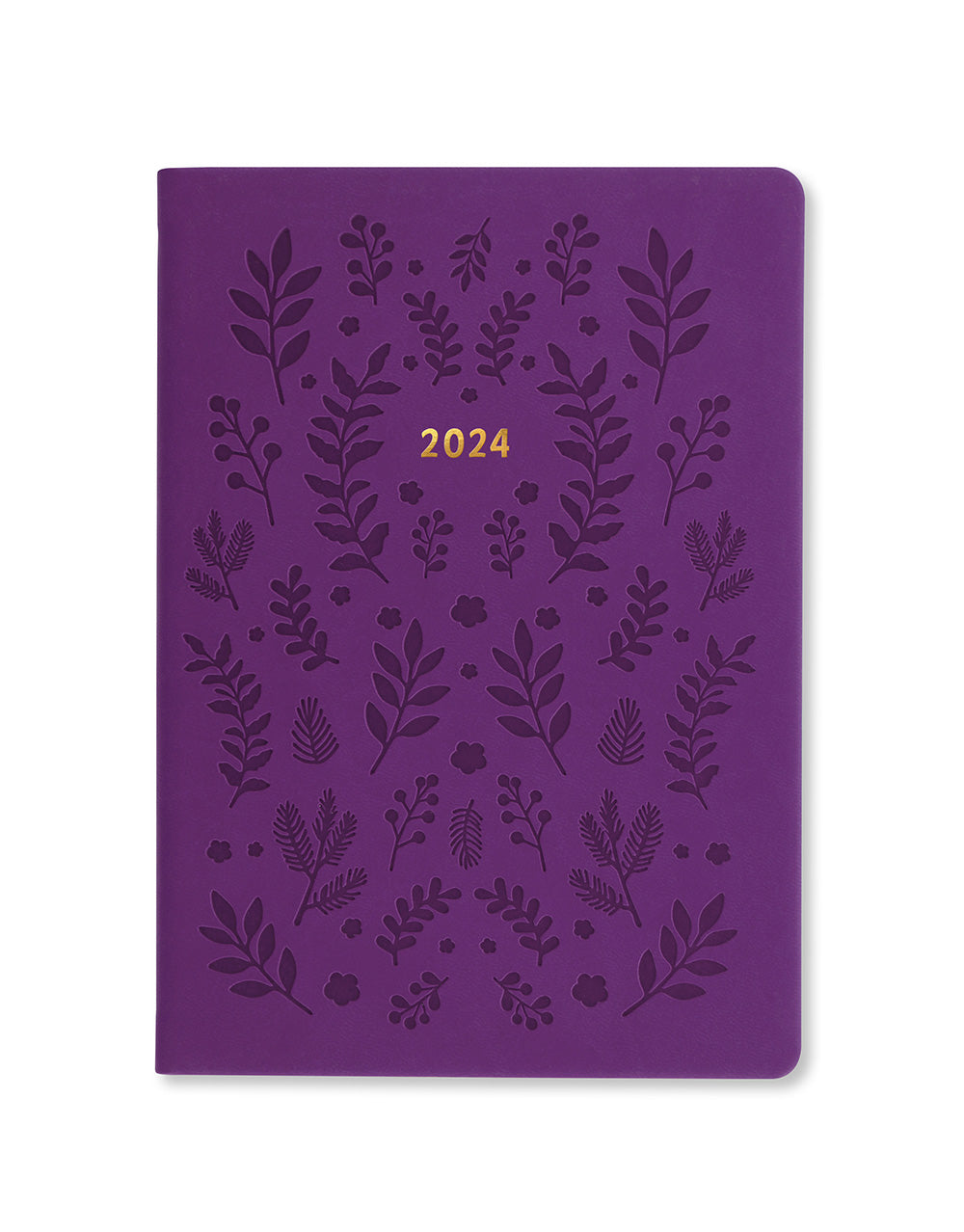Woodland A5 Week to View Diary 2024 - Multilanguage#colour_woodland-purple