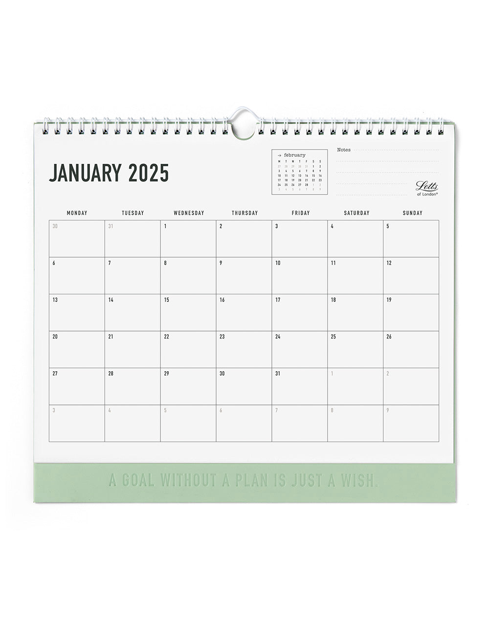 Conscious 2025 Wall Calendar Sage 25-082347#colour_sage