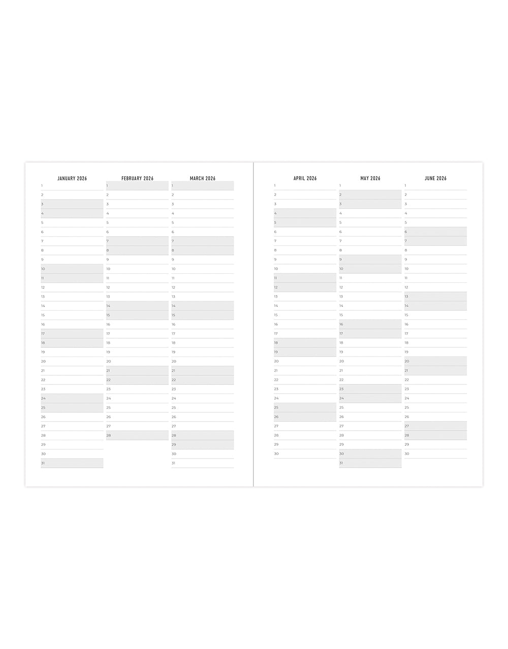 Letts of London Milano A5 Vertical Week to View Planner with Appointments 2026 - 26-CT03XURD #colour_red