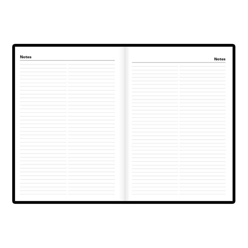 Letts A5 Daily Appointment Book, Standard, English, 2027 27-C10XBK #colour_black