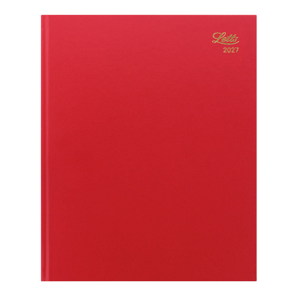 Letts Quarto Daily Planner, Standard, 2027 Red 27-C10YBY 27-C10YBY #colour_red