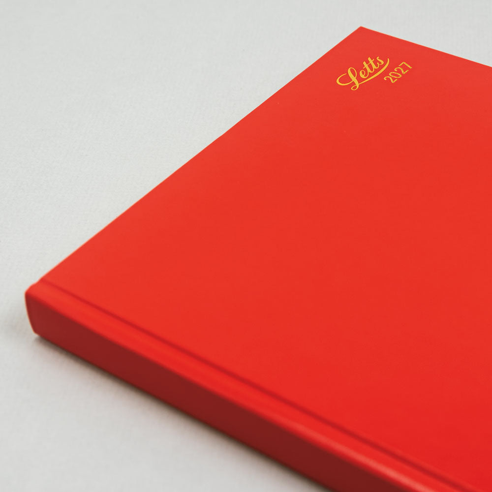 Letts Quarto Daily Planner, Standard, 2027 Red 27-C10YBY 27-C10YBY #colour_red