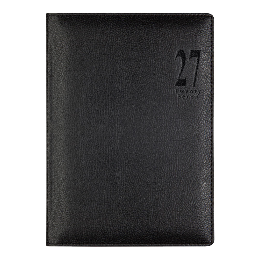 Letts A5 Weekly Appointment Book, Milano, English, 2027 27-CTO3XUBK #colour_black