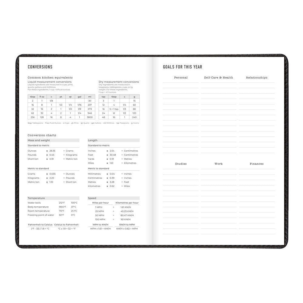 Letts A5 Weekly Appointment Book, Milano, English, 2027 27-CTO3XUBK #colour_black