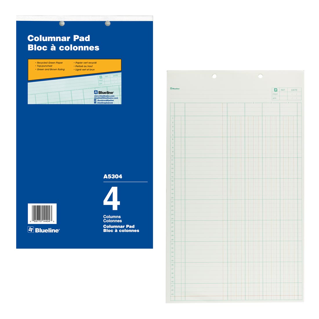 Columnar Pad - 4 Columns, A5304 - Blueline – Blueline CDA