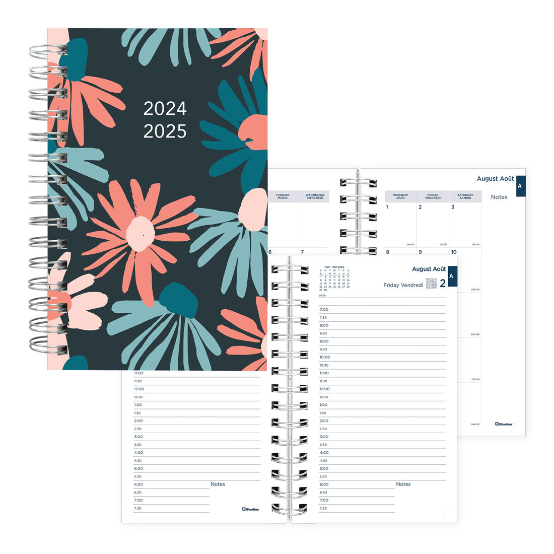 Academic Daily Planner Blossom 2024-2025, English, CA214PG