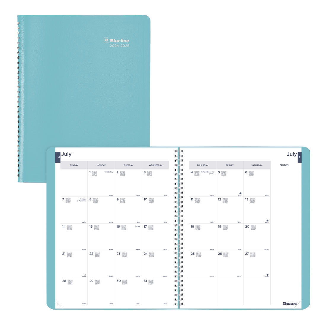 Academic Monthly Planner Fashion 2024-2025, English, CA701F#colour_cyan