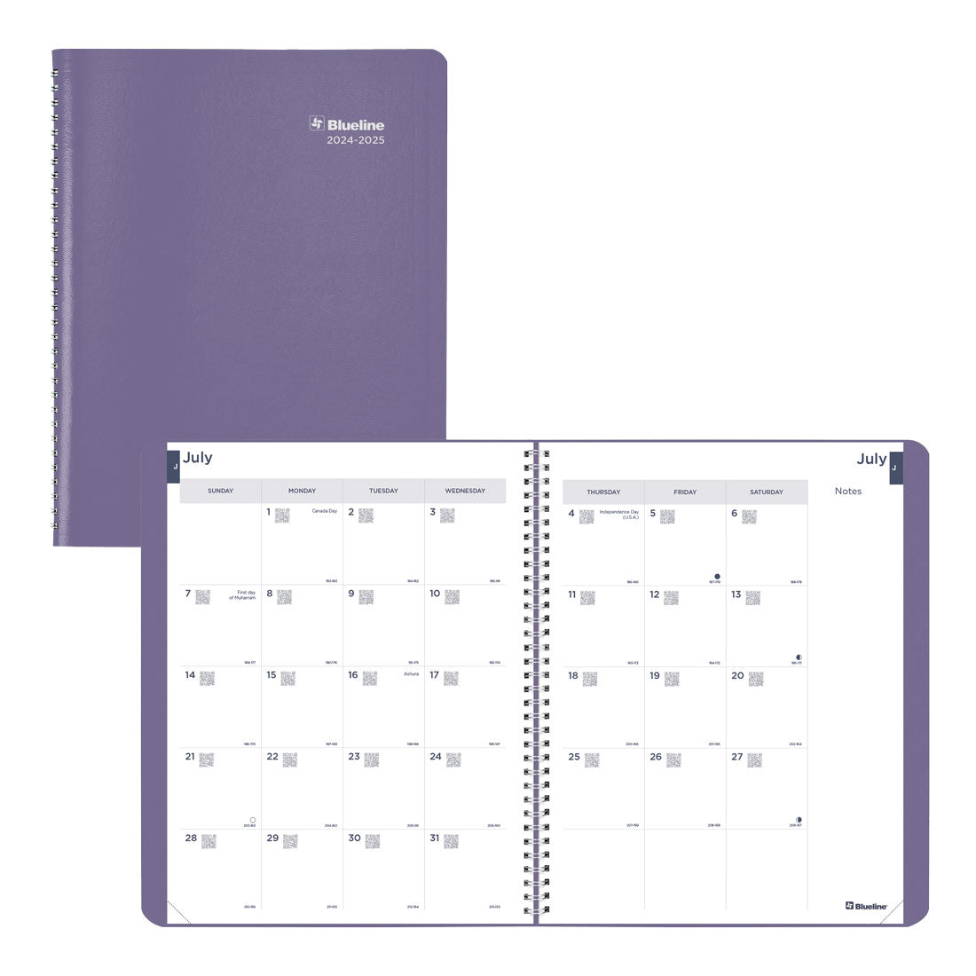 Academic Monthly Planner Fashion 2024-2025, English, CA701F#colour_dusty-purple