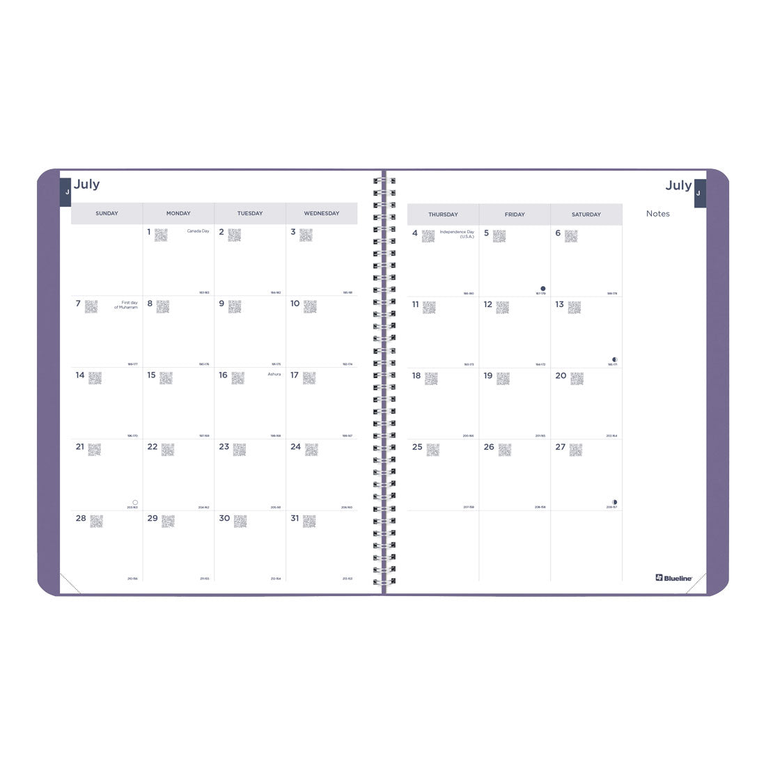 Academic Monthly Planner Fashion 2024-2025, English, CA701F#colour_dusty-purple