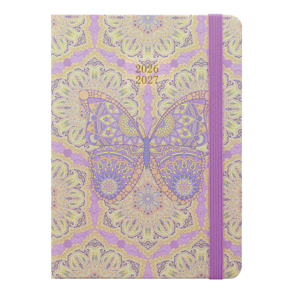 Paisley Academic Weekly Planner, A6, 2026 - 2027 - Multilingual 27-030851 #colour_butterfly