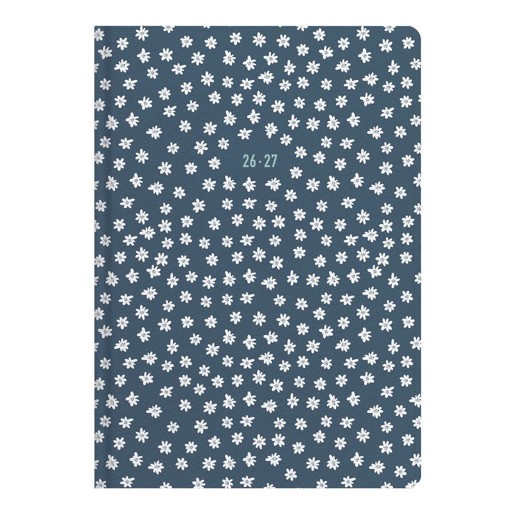 Daisies Academic Weekly Planner, A5, 2026 - 2027 - Multilingual 27-031865 #colour_daisies-blue