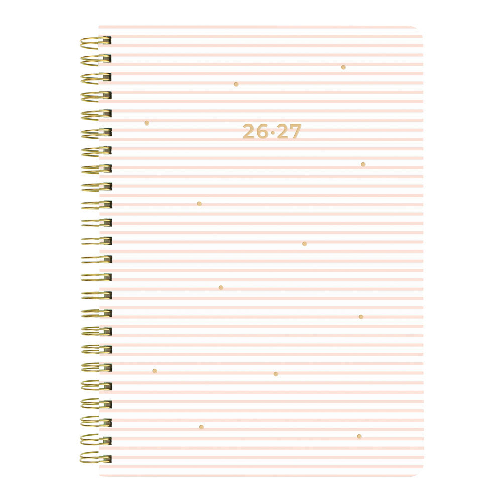 Stripes Academic Weekly Planner, A5, 2026 - 2027 - Multilingual 27-031875 #colour_stripes-pink