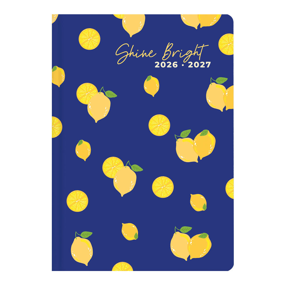 Letts of London Citrus Academic Weekly Planner, A5, 2026 - 2027 - Multilingual 27-031975 #colour_shine-bright