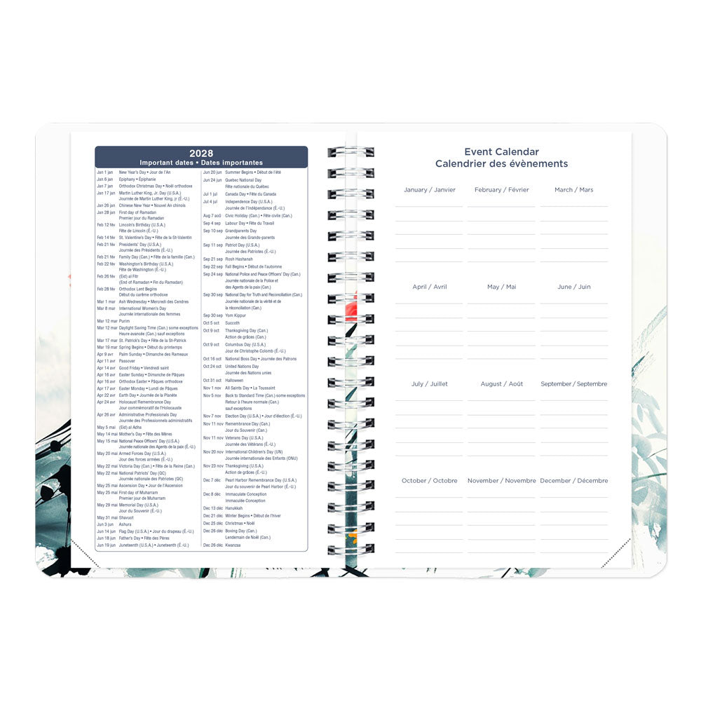 Dramatic Floral Weekly/Monthly Planner, 2027, Bilingual C101BG.01-27 Blueline C101BG.01