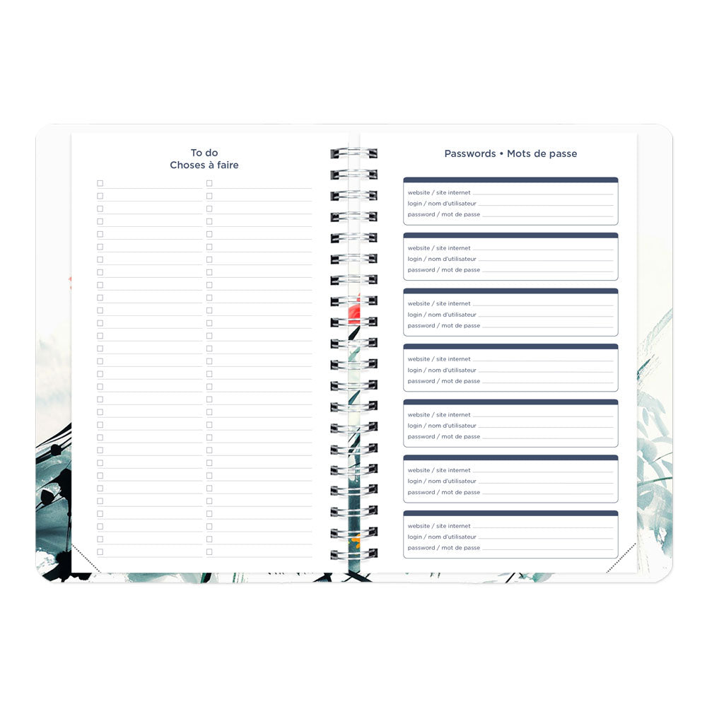 Dramatic Floral Weekly/Monthly Planner, 2027, Bilingual C101BG.01-27 Blueline C101BG.01