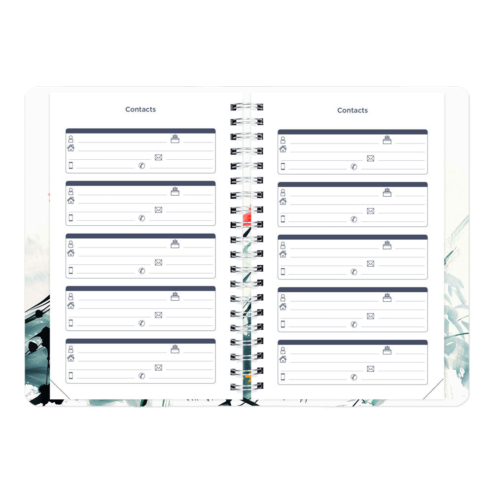 Dramatic Floral Weekly/Monthly Planner, 2027, Bilingual C101BG.01-27 Blueline C101BG.01