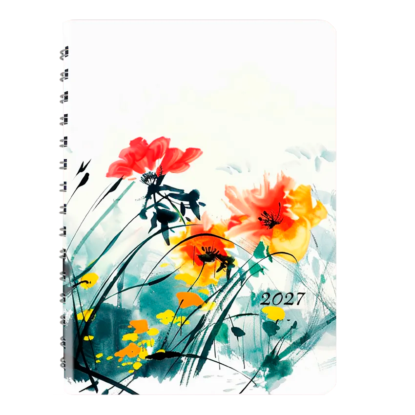 Dramatic Floral Weekly/Monthly Planner, 2027, Bilingual C101BG.01-27 Blueline C101BG.01