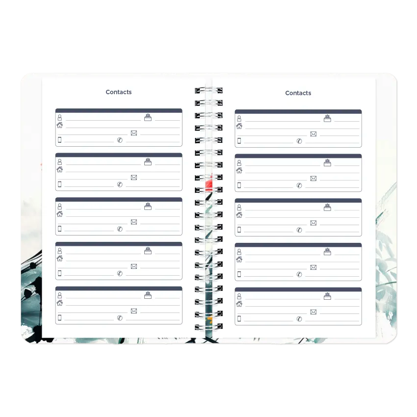 Dramatic Floral Weekly/Monthly Planner, 2027, Bilingual C101BG.01-27 Blueline C101BG.01