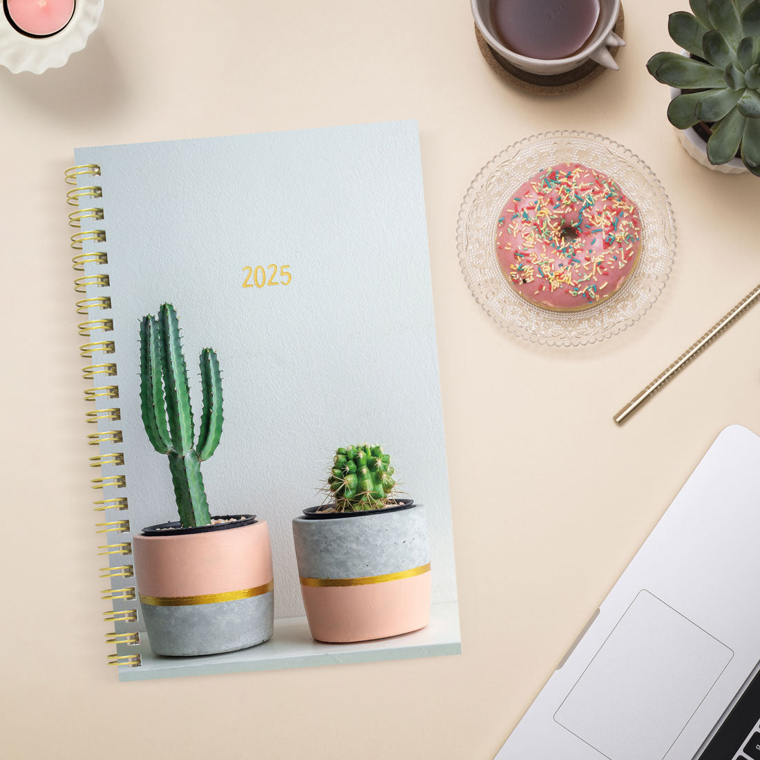 Succulent Plants Weekly/Monthly Planner 2025, Bilingual, C101BPT.01