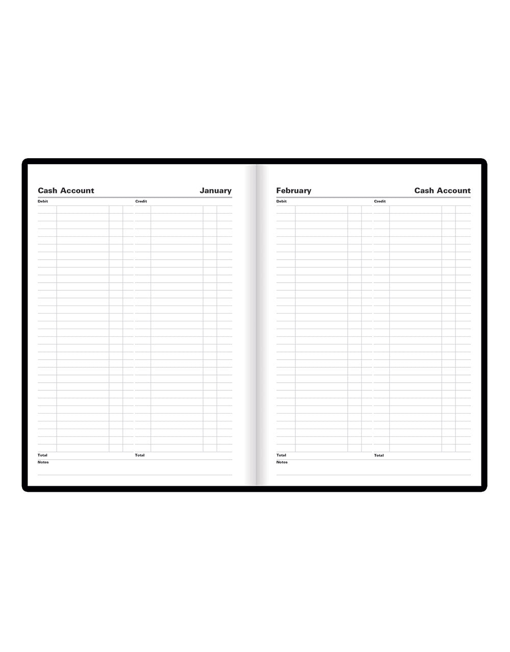 Standard A5 Day to a Page Planner 2025 - English - 25-C10XBK#colour_black