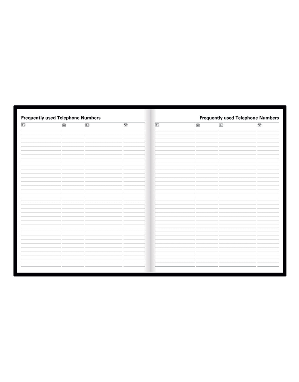 Standard Quarto Day to a Page Planner 2025 - English - 25-C10YBK#colour_black