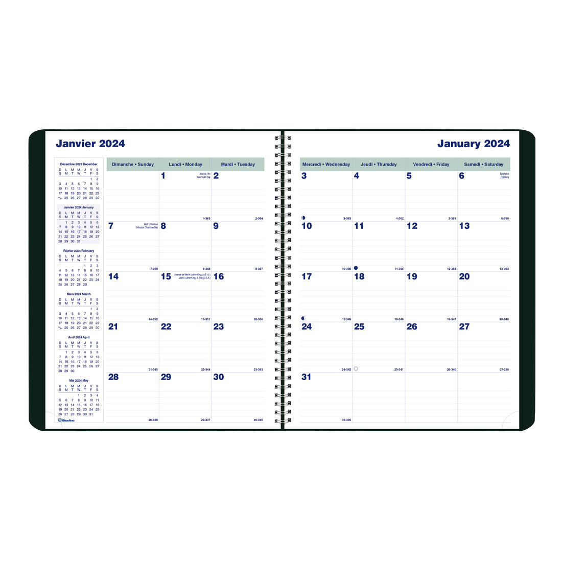 Essential Monthly Planner 2024, Bilingual - C1200.81BT