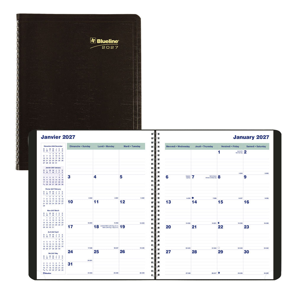 Essential Monthly Planner, 2027, Bilingual C1200.81BT-27 Blueline C1200.81BT