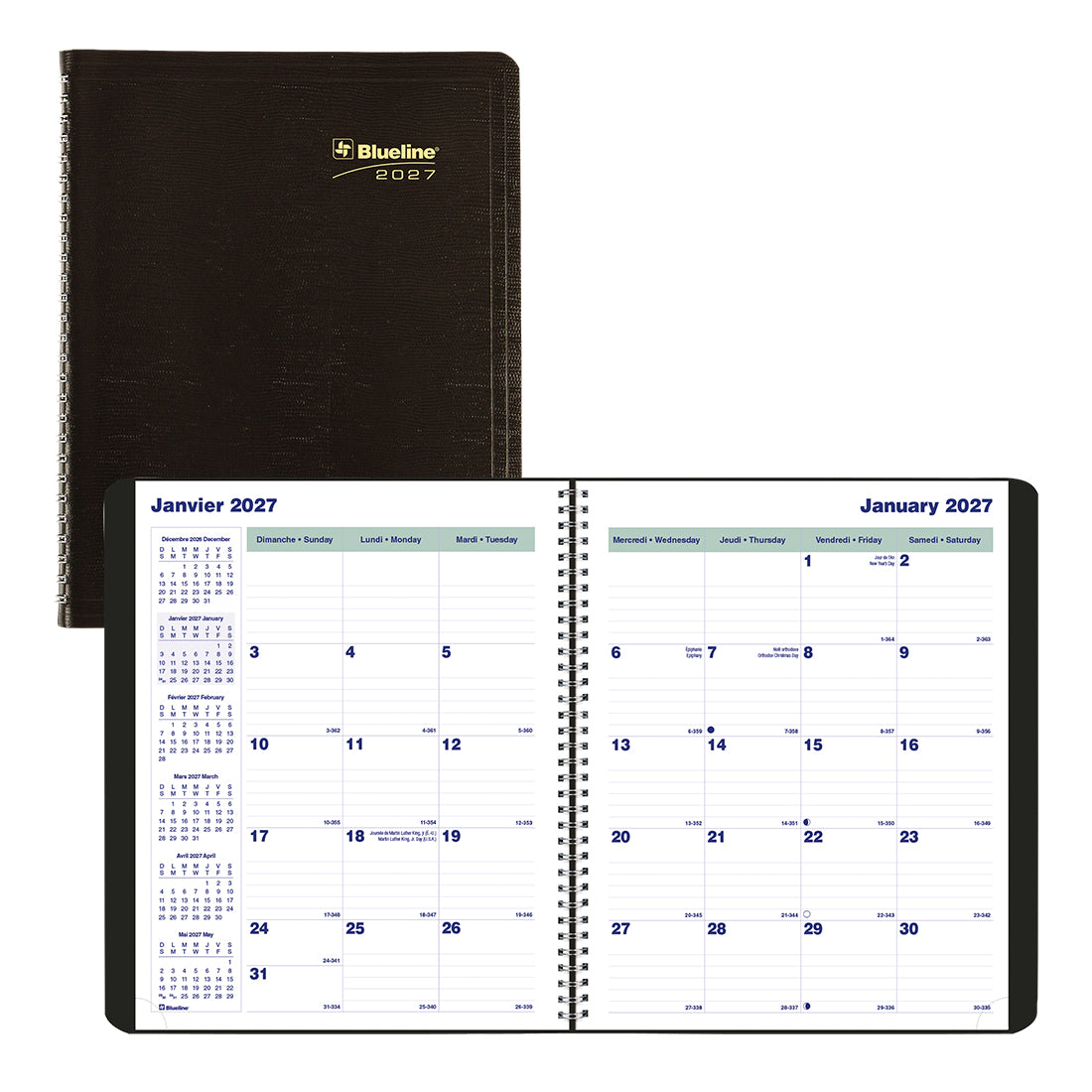 Essential Monthly Planner, 2027, Bilingual C1200.81BT-27 Blueline C1200.81BT