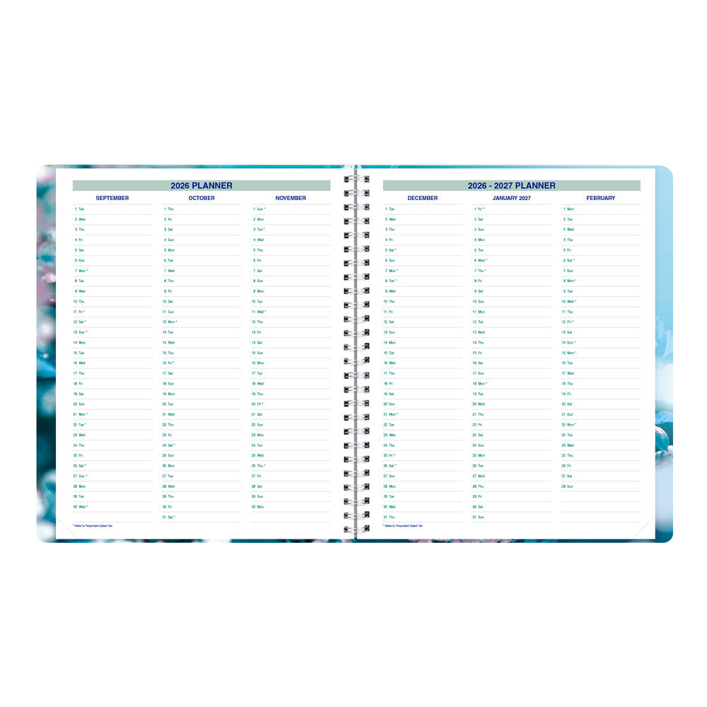 Nature Monthly Planner, 2027 - 16 Months, Bilingual Cherry Blossoms C1200G.03BT-27 Blueline C1200G.03BT #colour_cherry-blossoms