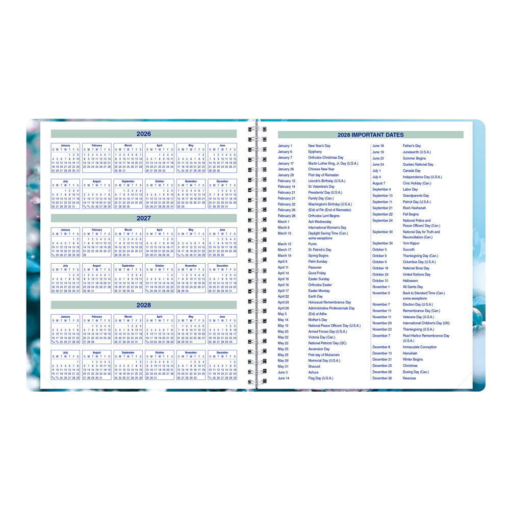 Nature Monthly Planner, 2027 - 16 Months, Bilingual Cherry Blossoms C1200G.03BT-27 Blueline C1200G.03BT #colour_cherry-blossoms