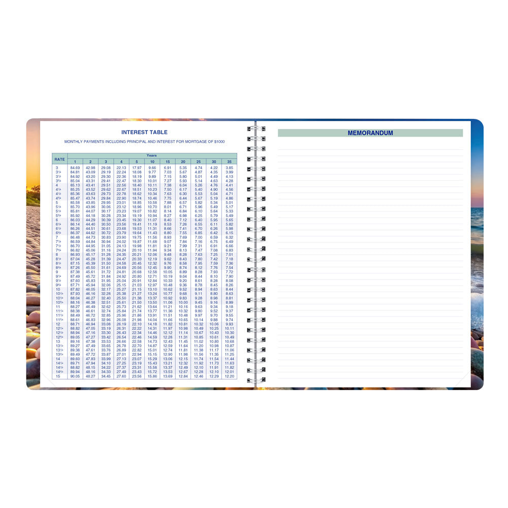 Nature Monthly Planner, 2027 - 16 Months, Bilingual Pebble Beach C1200G.04BT-27 Blueline C1200G.04BT #colour_pebble-beach