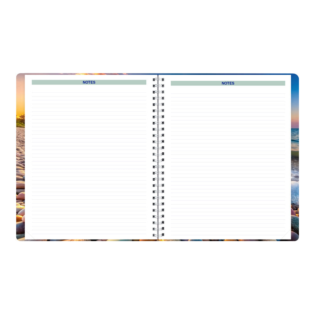 Nature Monthly Planner, 2027 - 16 Months, Bilingual Pebble Beach C1200G.04BT-27 Blueline C1200G.04BT #colour_pebble-beach
