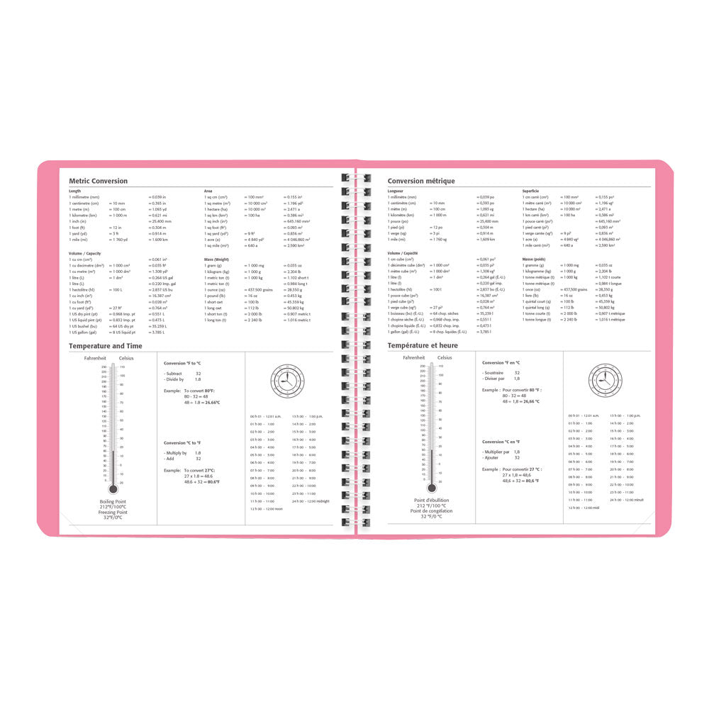 Blueline Pink Monthly Planner, 2027, Bilingual C1219.95BT-27 C1219.95BT