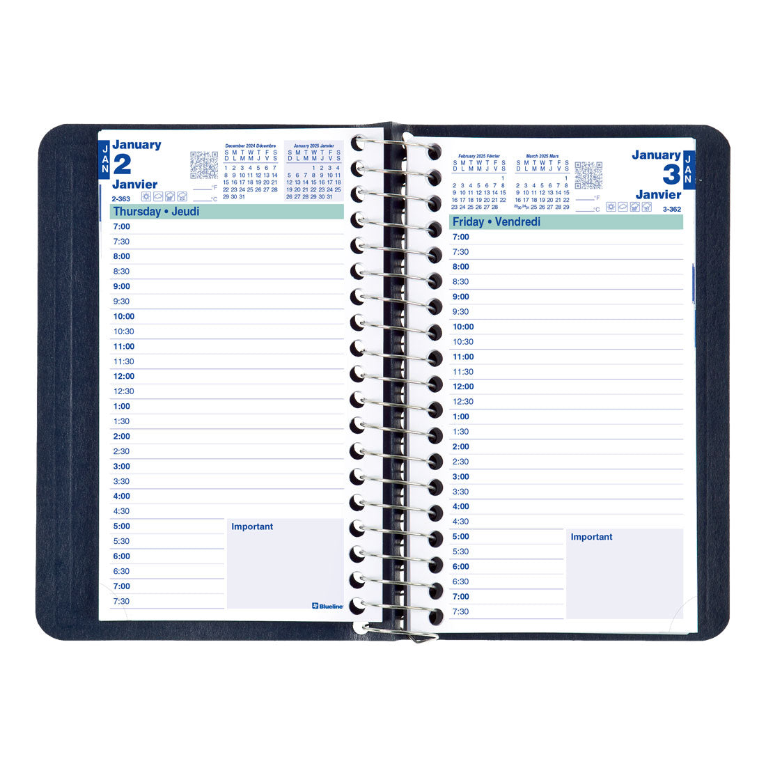 Essential Daily Pocket Planner 2025, C1501.82BT#colour_blue