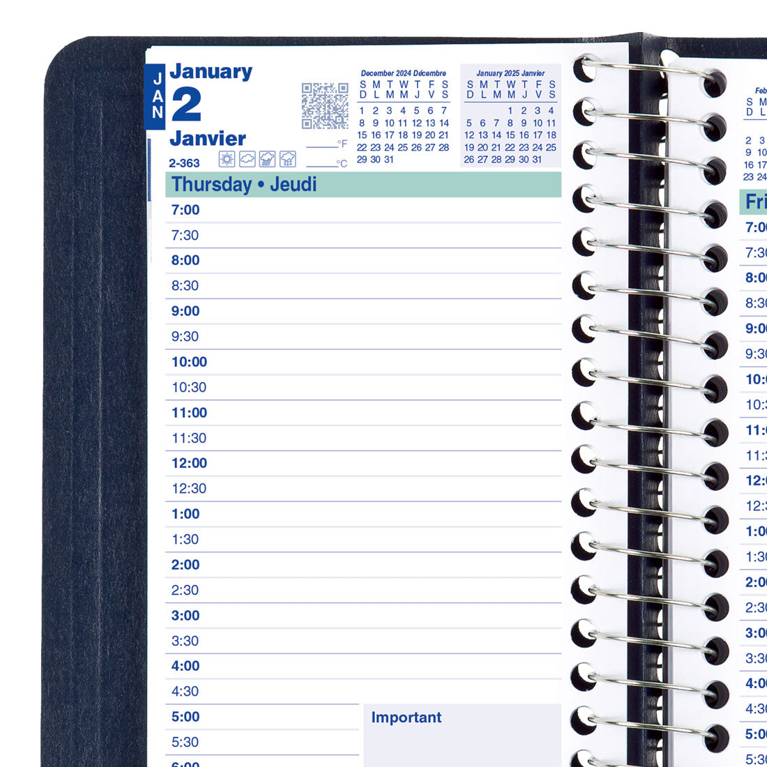 Essential Daily Pocket Planner 2025, C1501.82BT#colour_blue