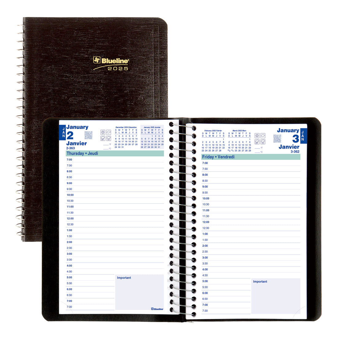 Essential Daily Planner 2025, Bilingual, C1504.81BT#colour_black