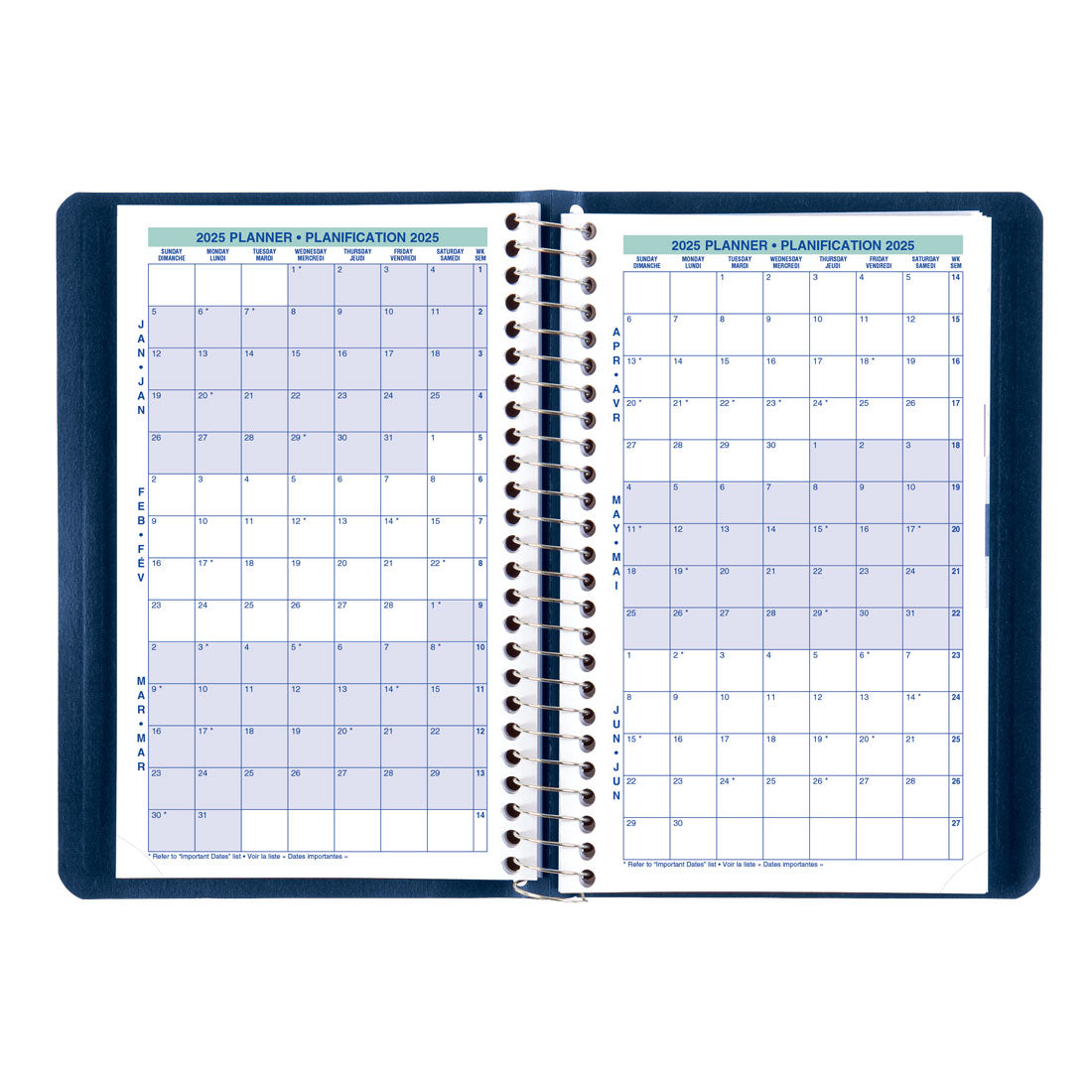 Essential Daily Planner 2025, Bilingual, C1504.82BT#colour_blue