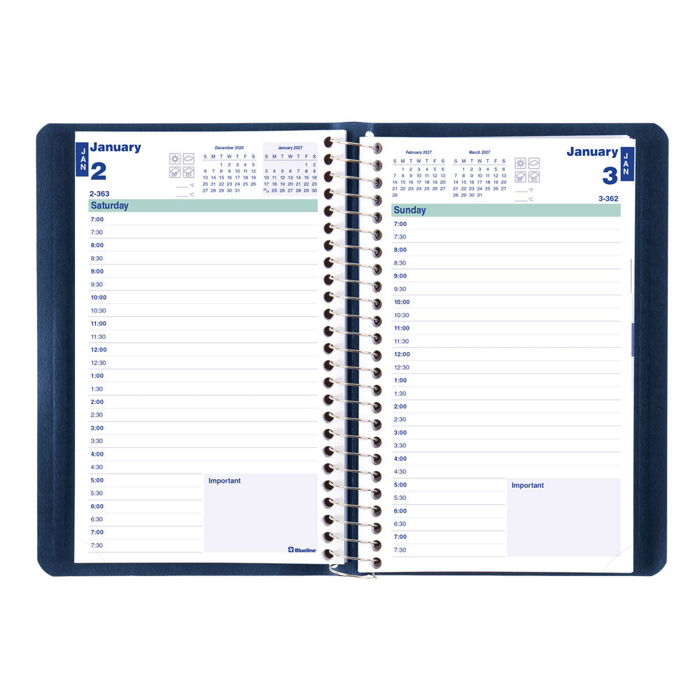 Essential Daily Appointment Book, 2027, English Blue C1504.82T-27 Blueline C1504.82T #colour_blue