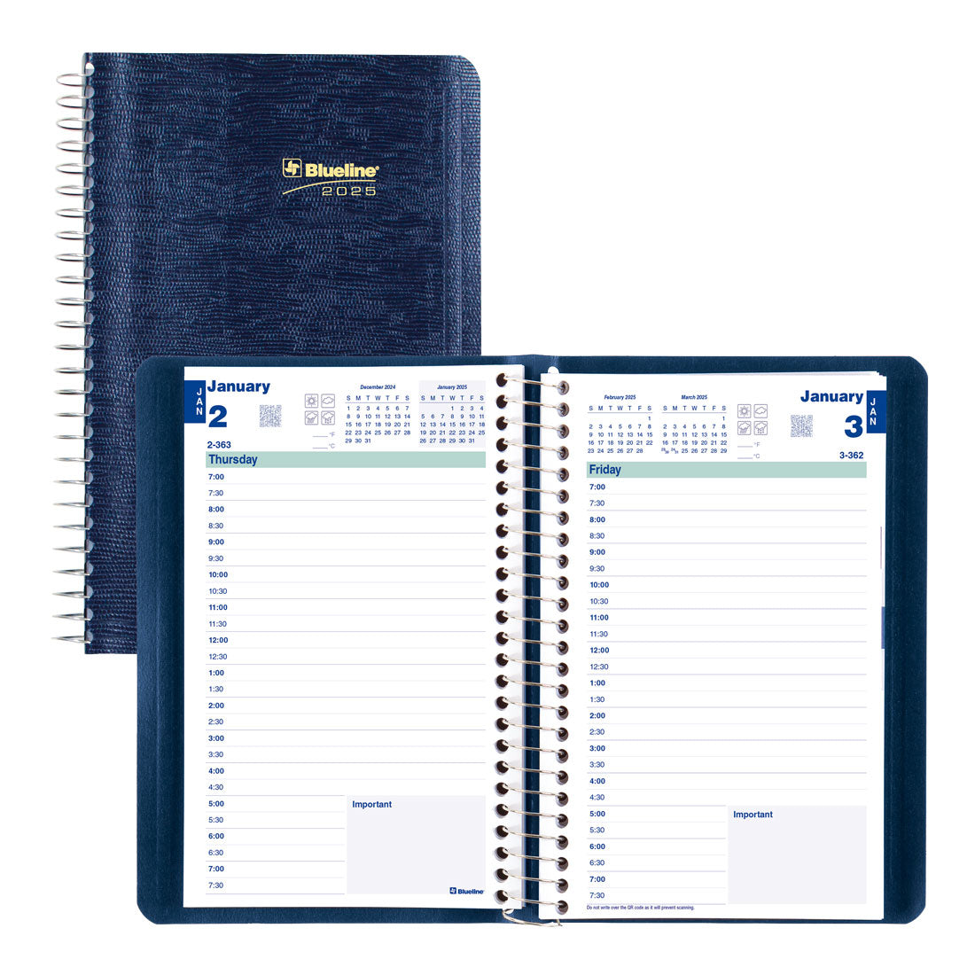Essential Daily Planner 2025, English, C1504.82T#colour_blue