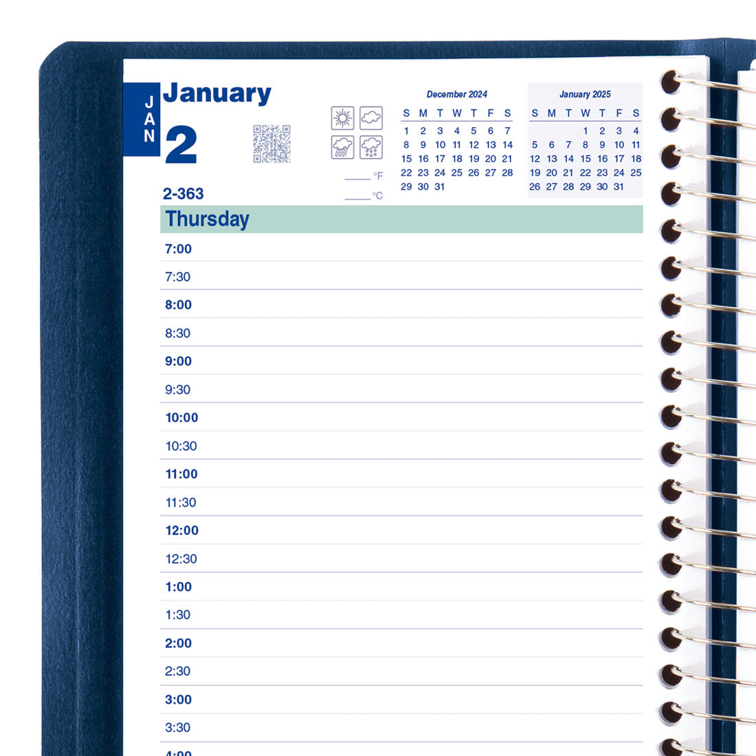 Essential Daily Planner 2025, English, C1504.82T#colour_blue