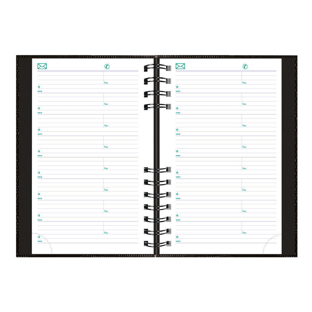 CoilPro™ Daily Appointment Book, 2027, Bilingual, Black C1504C.81B-27 Blueline C1504C.81B