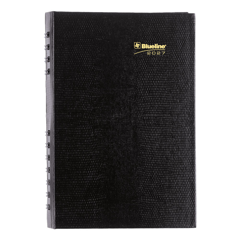 CoilPro™ Daily Appointment Book, 2027, Bilingual, Black C1504C.81B-27 Blueline C1504C.81B